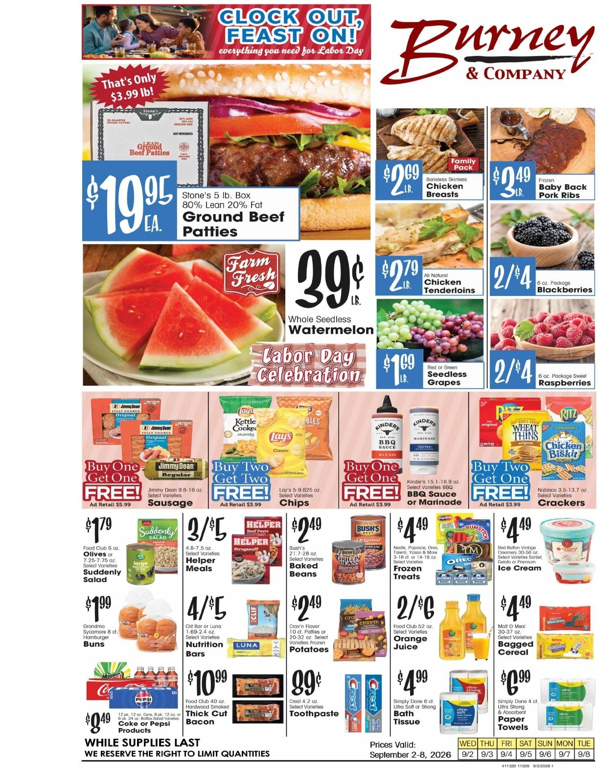Burney's Weekly Ad September 2 - 8, 2026