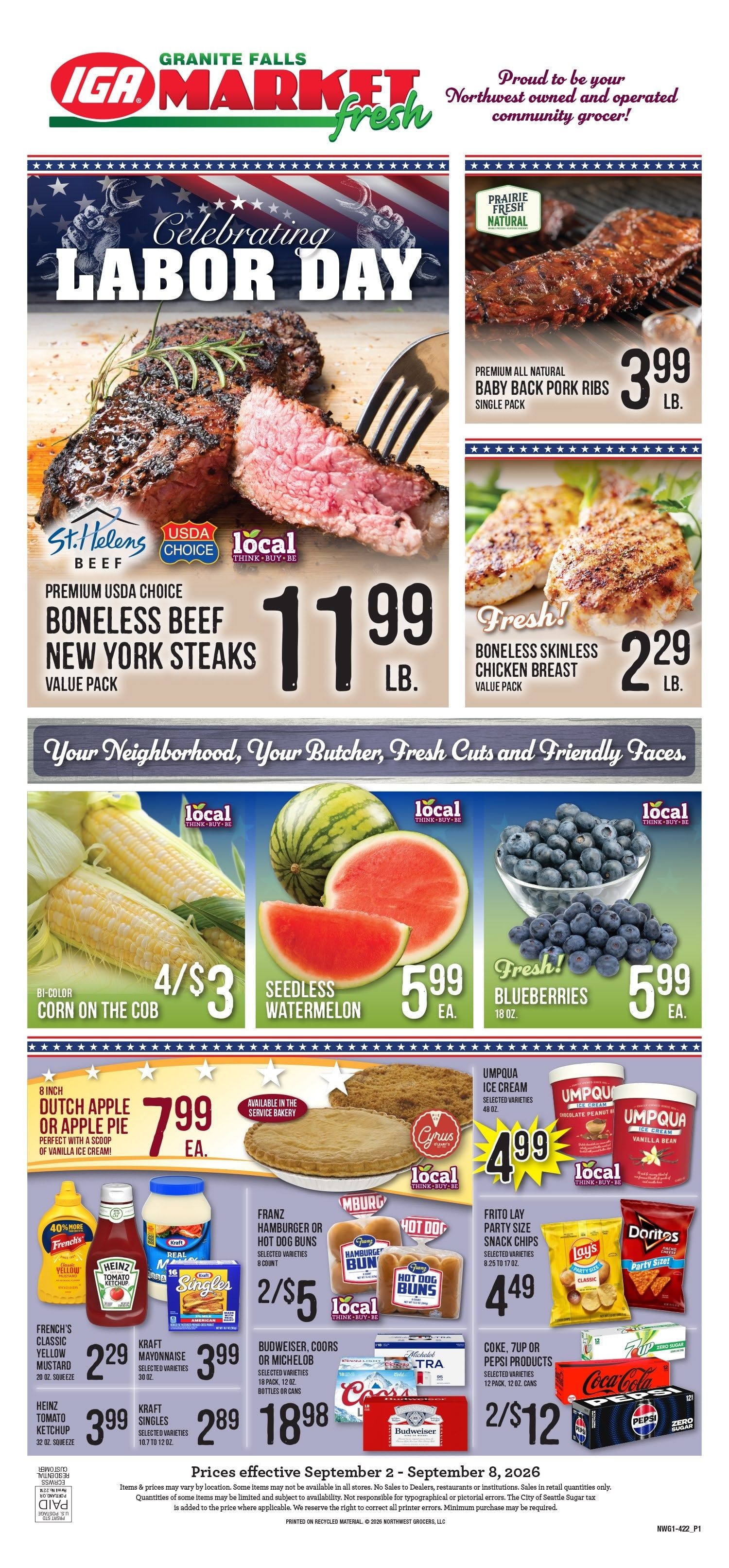 Granite Falls IGA Weekly Ad September 2 - 8, 2026
