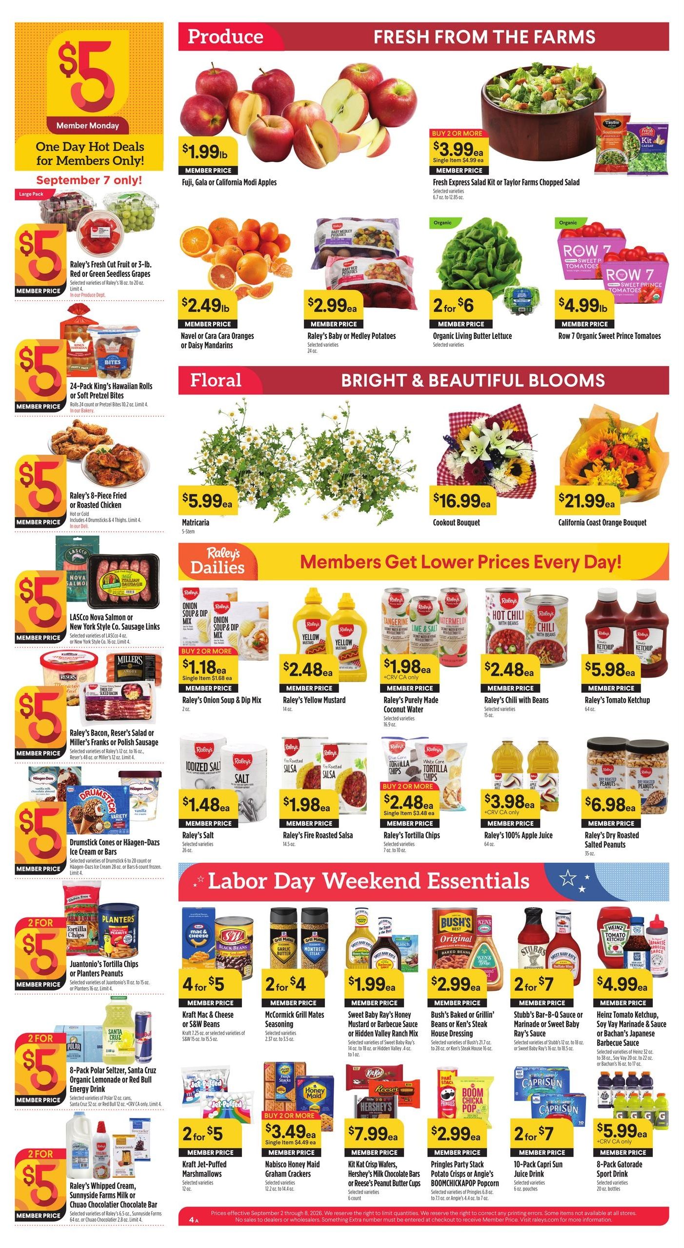 Raley's Weekly Ad September 2 - 8, 2026