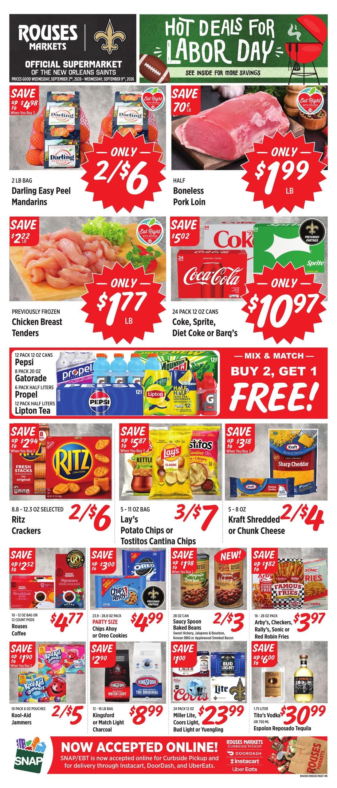Rouses Supermarkets (Abita Springs Area, LA) Weekly Ad September 2 - 9, 2026