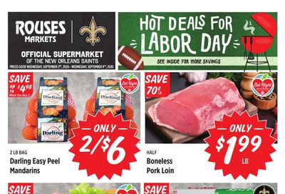 Rouses Supermarkets (Abita Springs Area, LA) Weekly Ad September 2 - 9, 2026