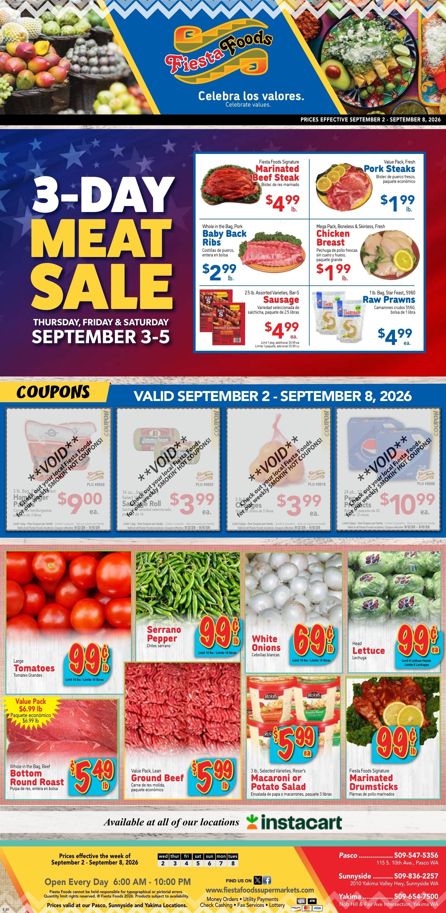 Fiesta Foods SuperMarkets Weekly Ad September 2 - 8, 2026