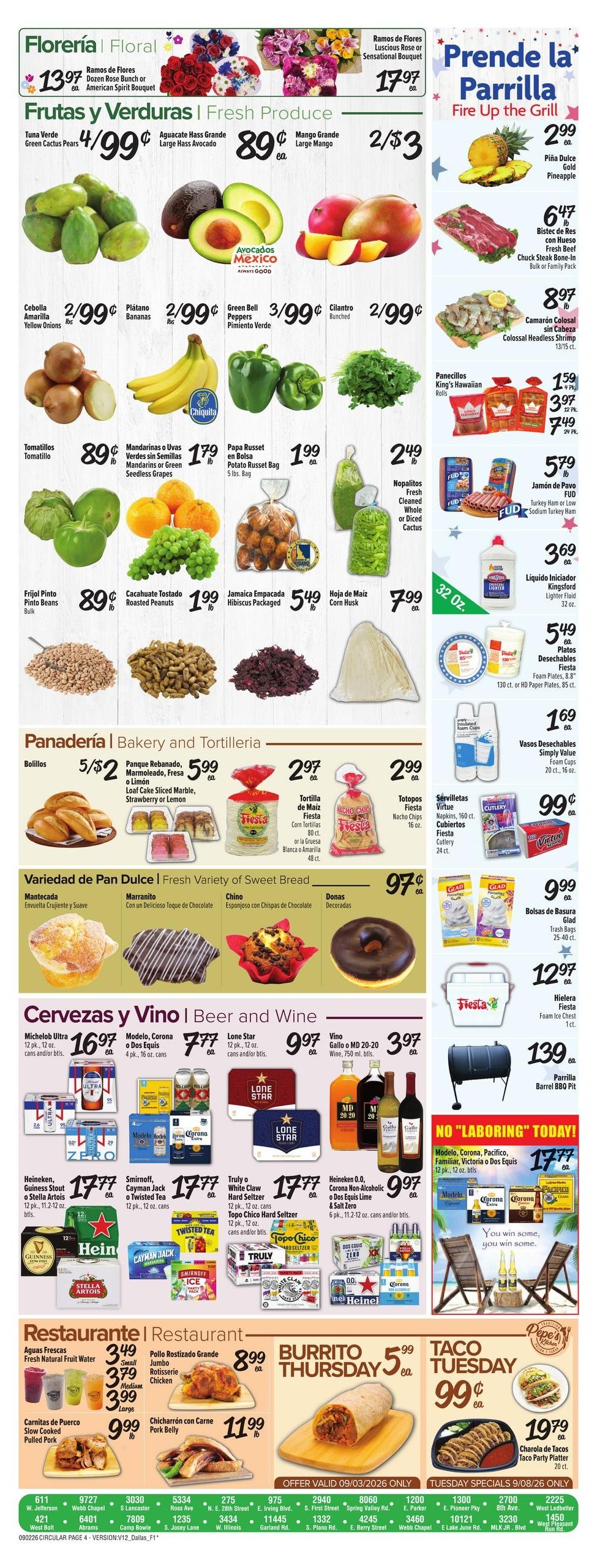 Fiesta Mart (Allen Area, TX) Weekly Ad September 2 - 8, 2026