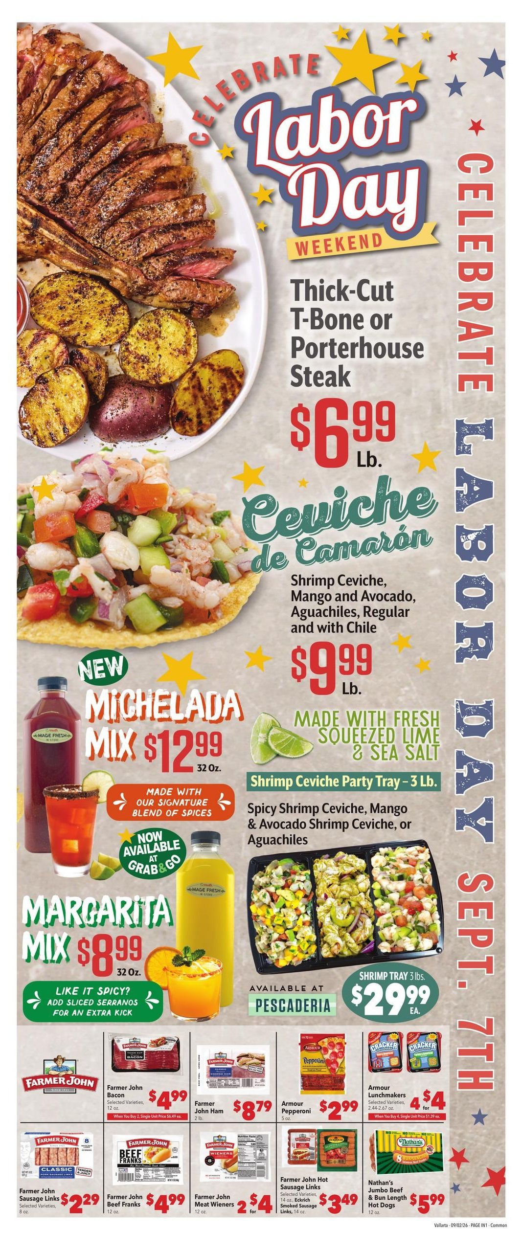Vallarta Supermarkets (Clovis-Fresno Area, CA) Grocery Savings Weekly Ad September 2 - 8, 2026
