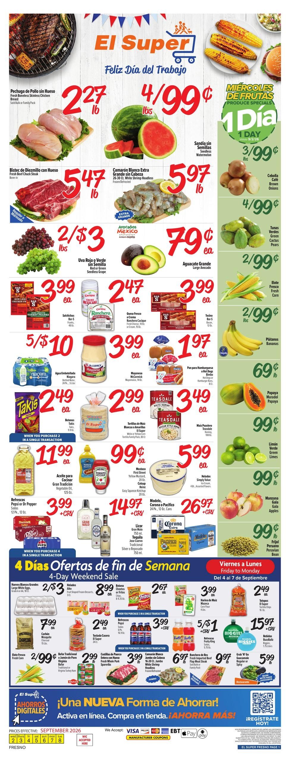 El Super (Clovis-Fresno Area, CA) Weekly Ad September 2 - 8, 2026