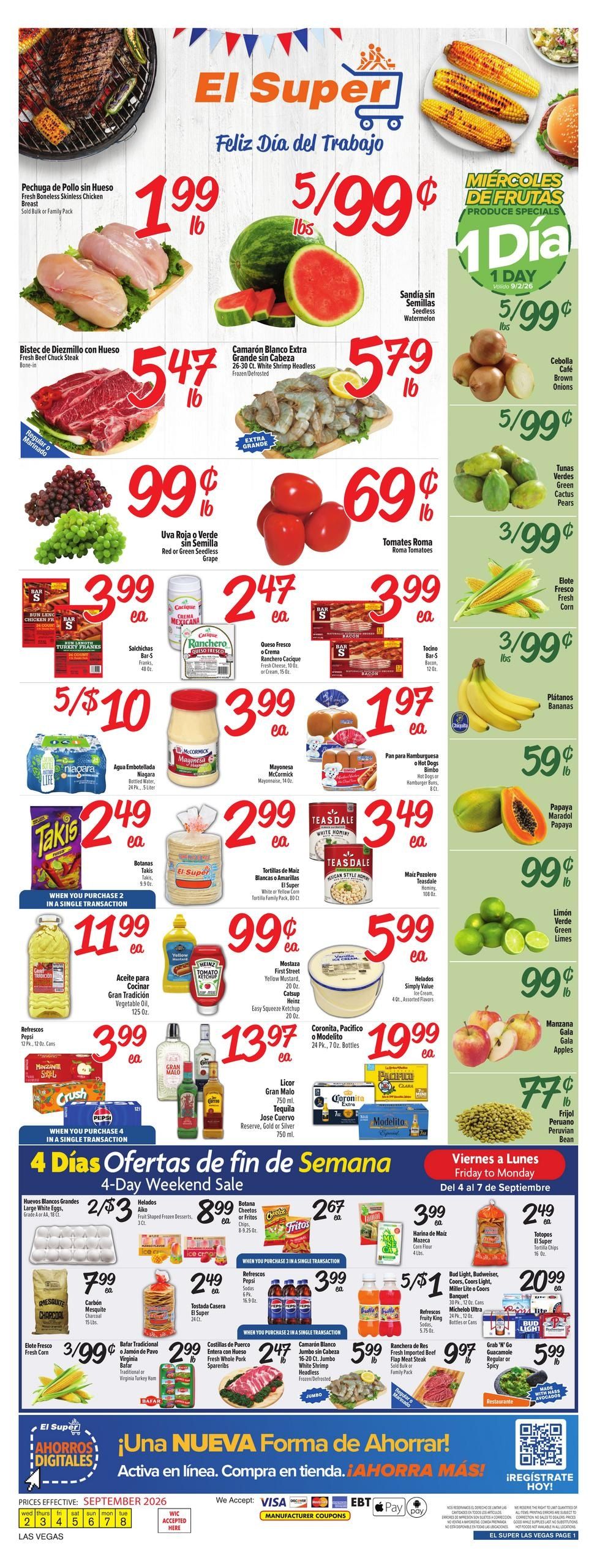 El Super (Boulder City Area, NV) Weekly Ad September 2 - 8, 2026