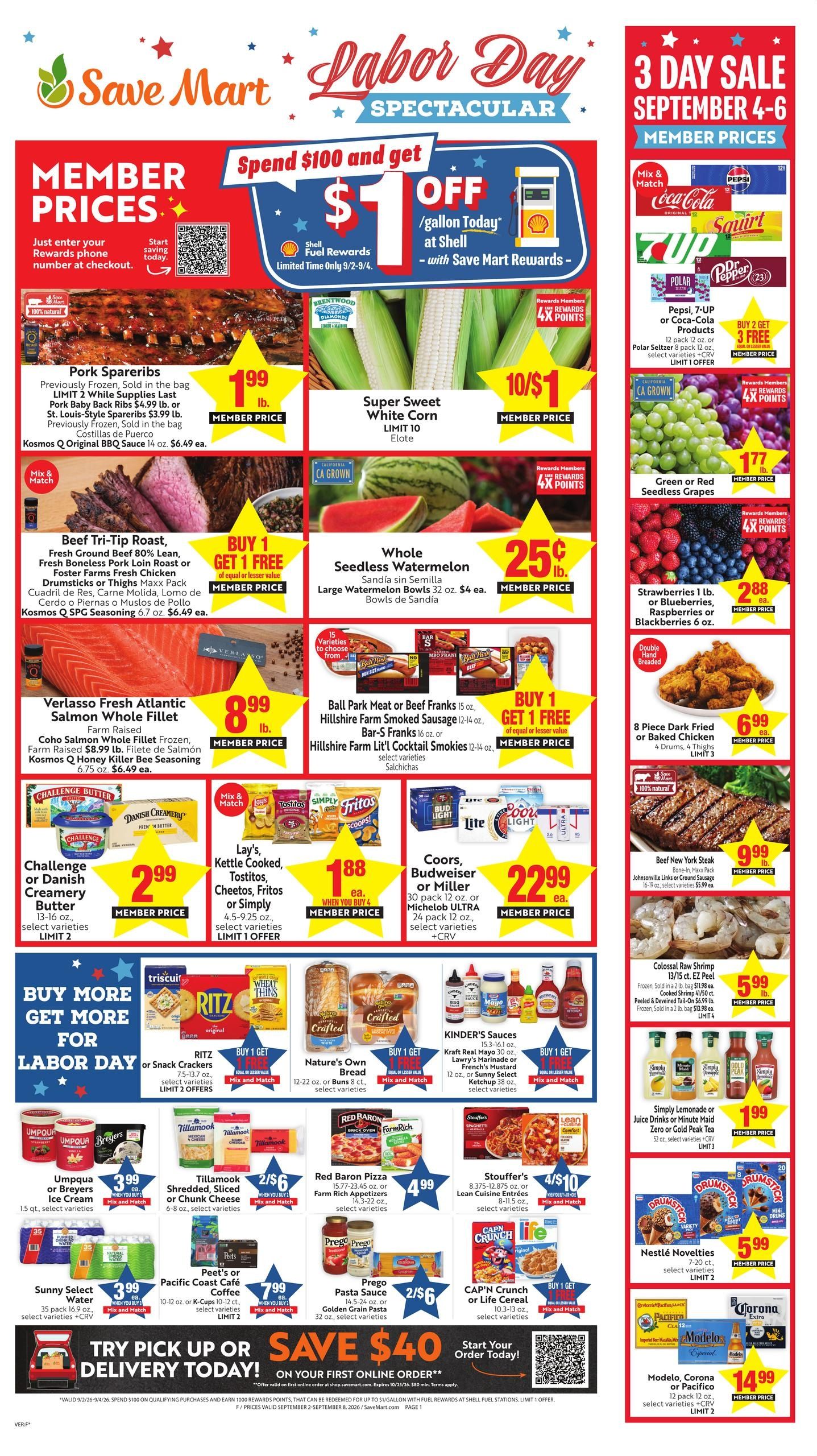 Save Mart (Clovis Area, CA) Weekly Ad September 2 - 8, 2026