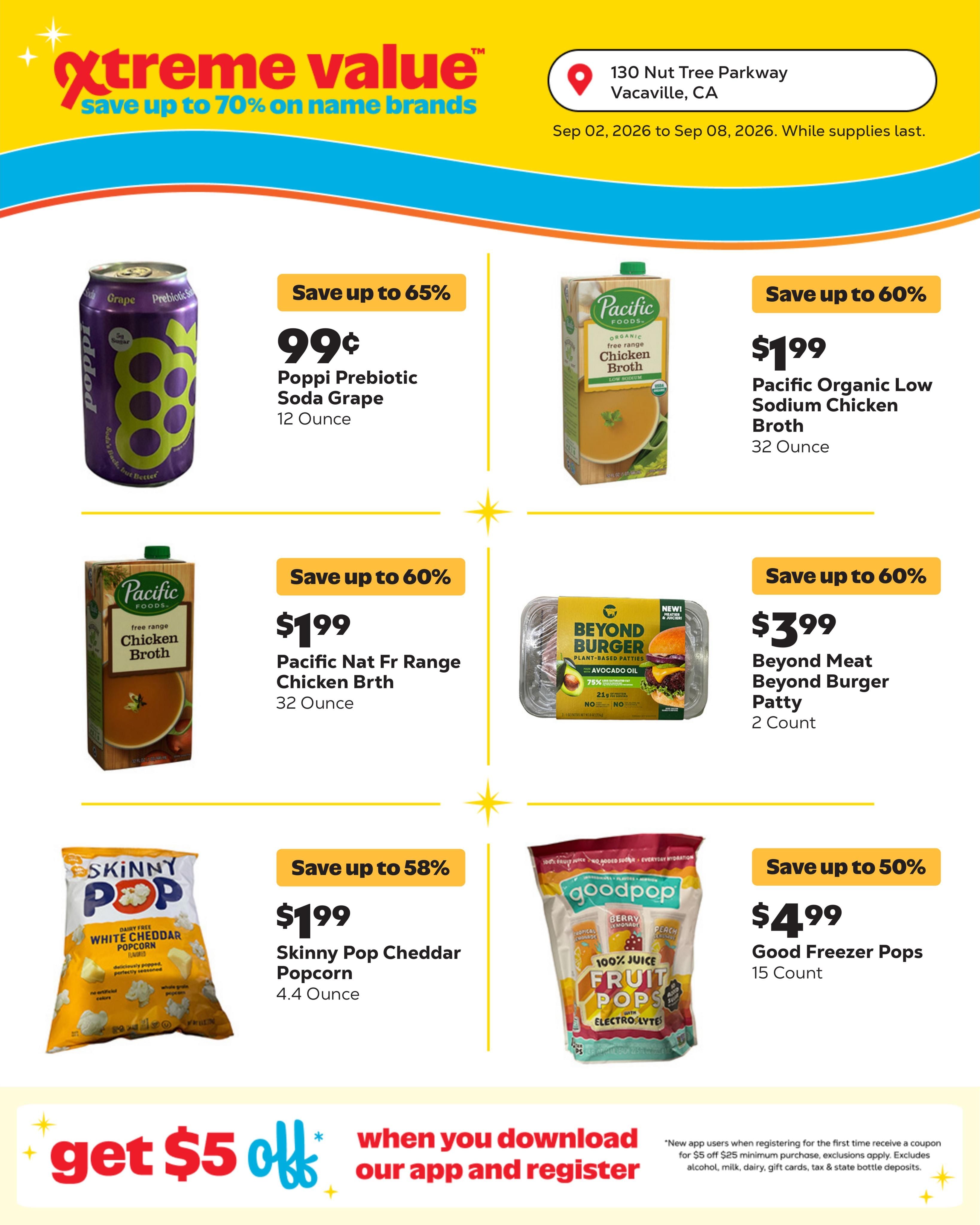 Grocery Outlet (Vacaville Area, CA) Weekly Ad September 2 - 8, 2026