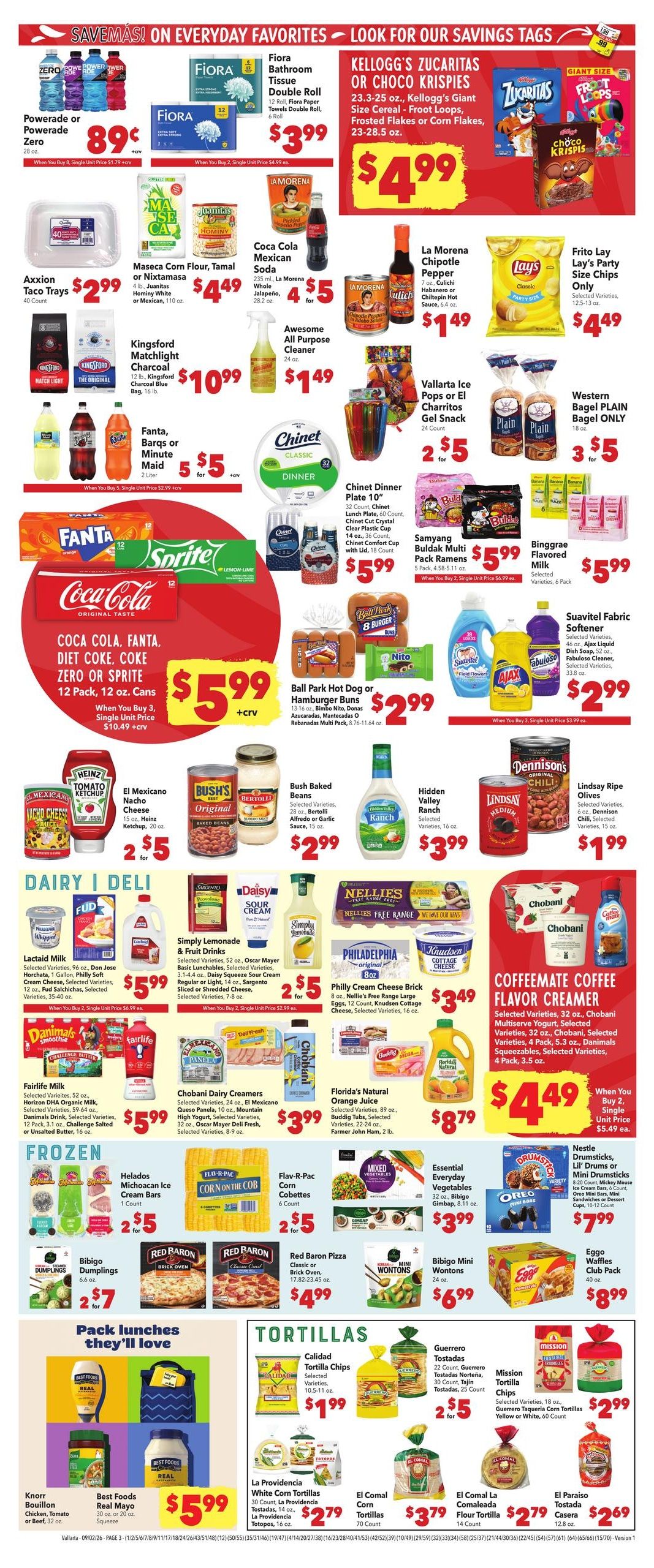 Vallarta Supermarkets (Inglewood Area, CA) Grocery Savings Weekly Ad September 2 - 8, 2026