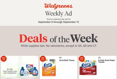 Walgreens (Alexander Area, IA) Weekly Ad September 6 - 12, 2026