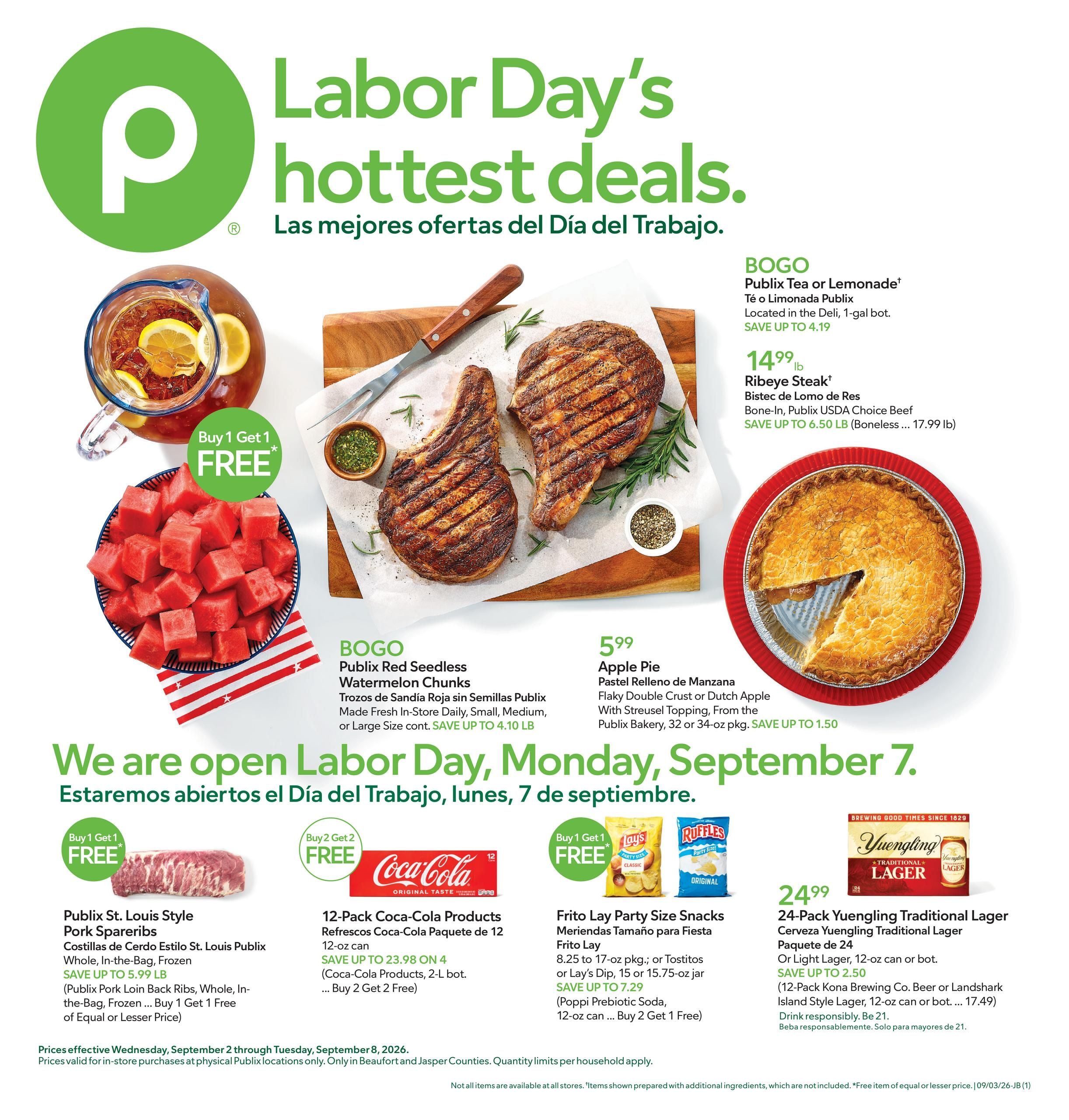Publix (Savannah Area, GA) Anuncio Semanal Español Weekly Ad September 2 - 8, 2026