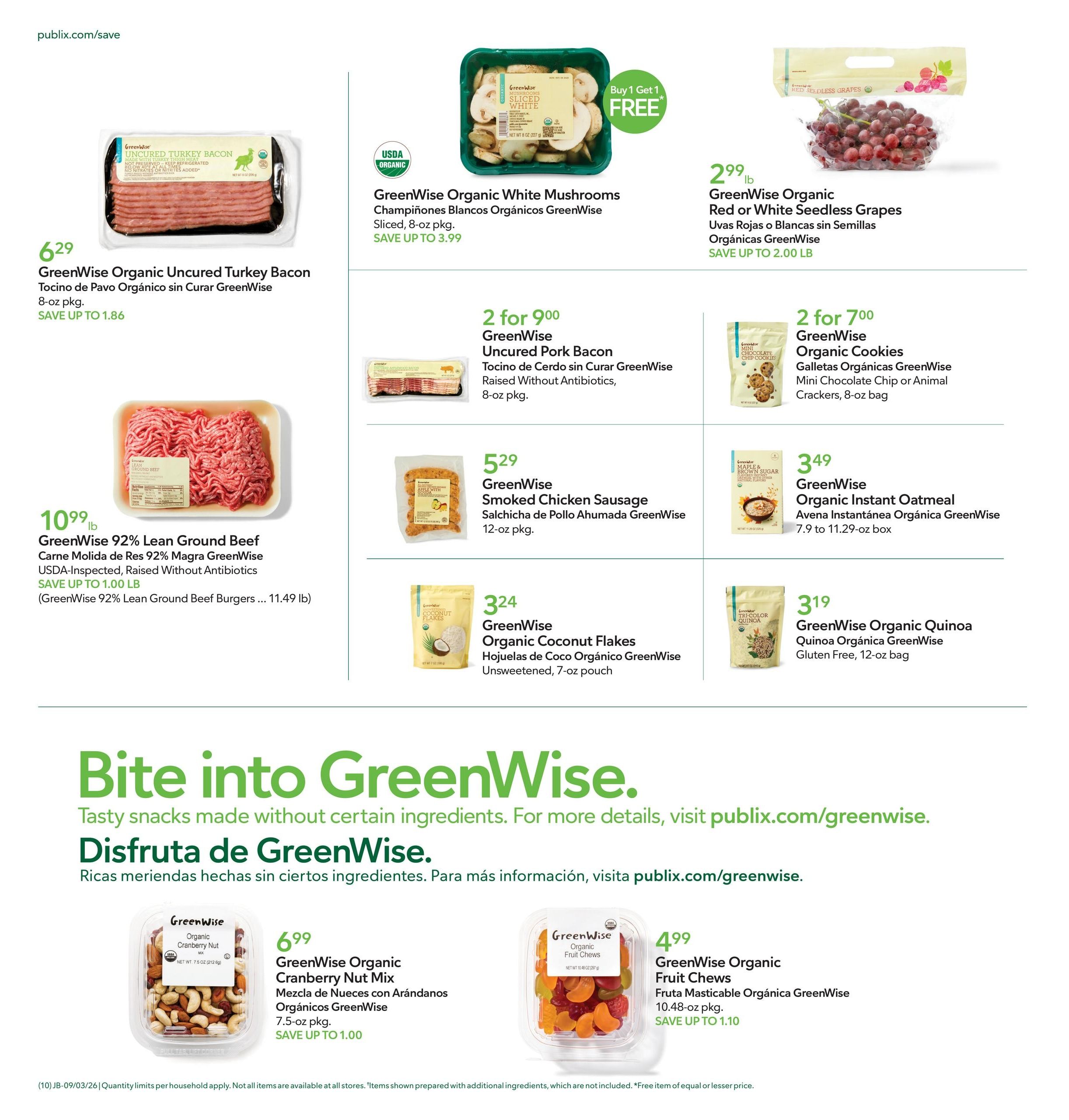 Publix (Savannah Area, GA) Anuncio Semanal Español Weekly Ad September 2 - 8, 2026