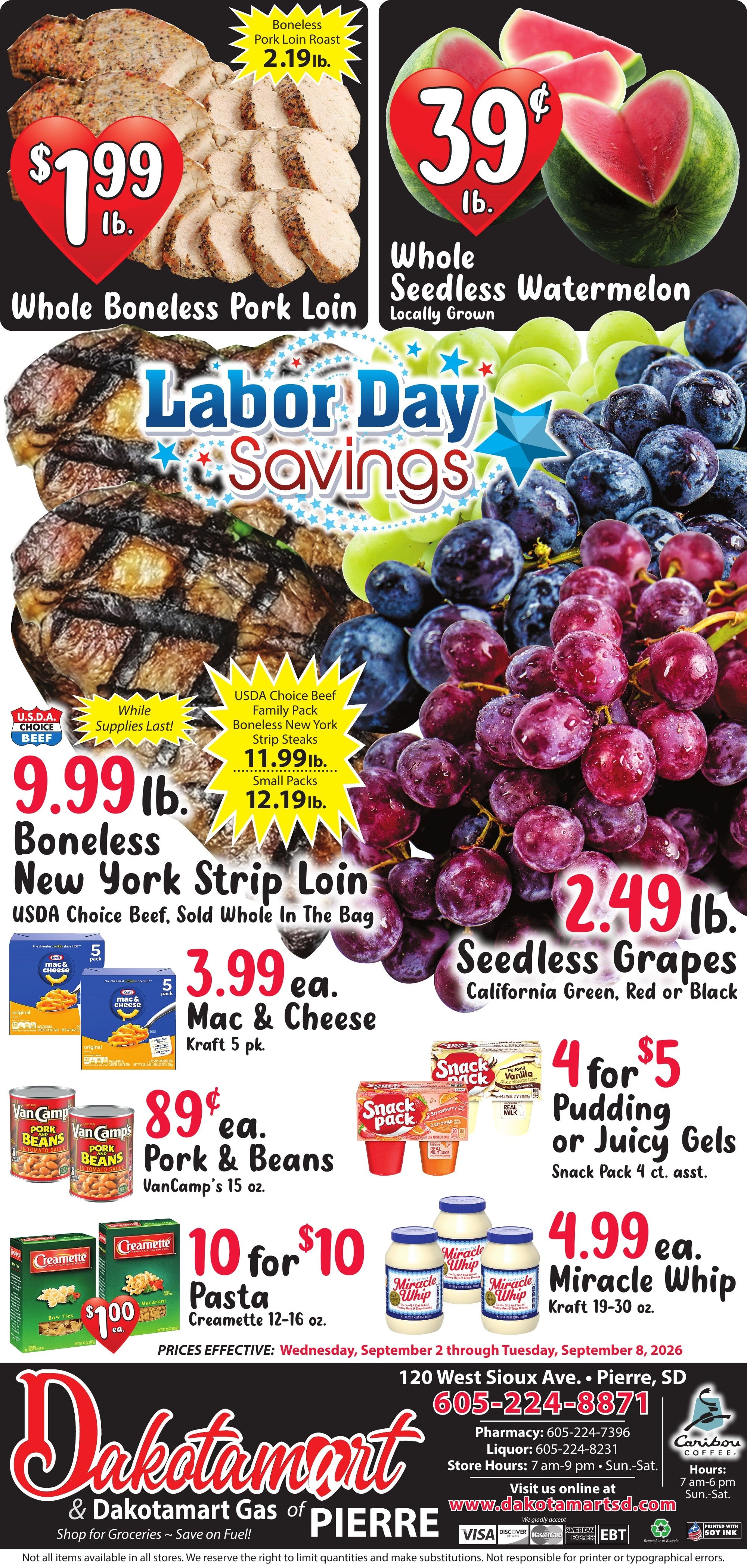 Dakotamart (Pierre, SD) Weekly Ad September 2 - 8, 2026