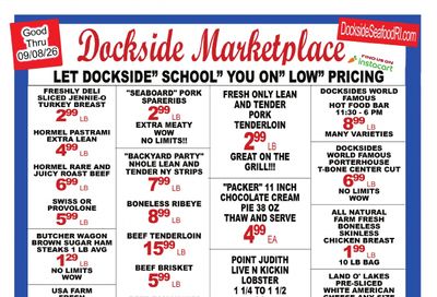 Dockside Seafood Marketplace Weekly Ad September 8 - 14, 2026