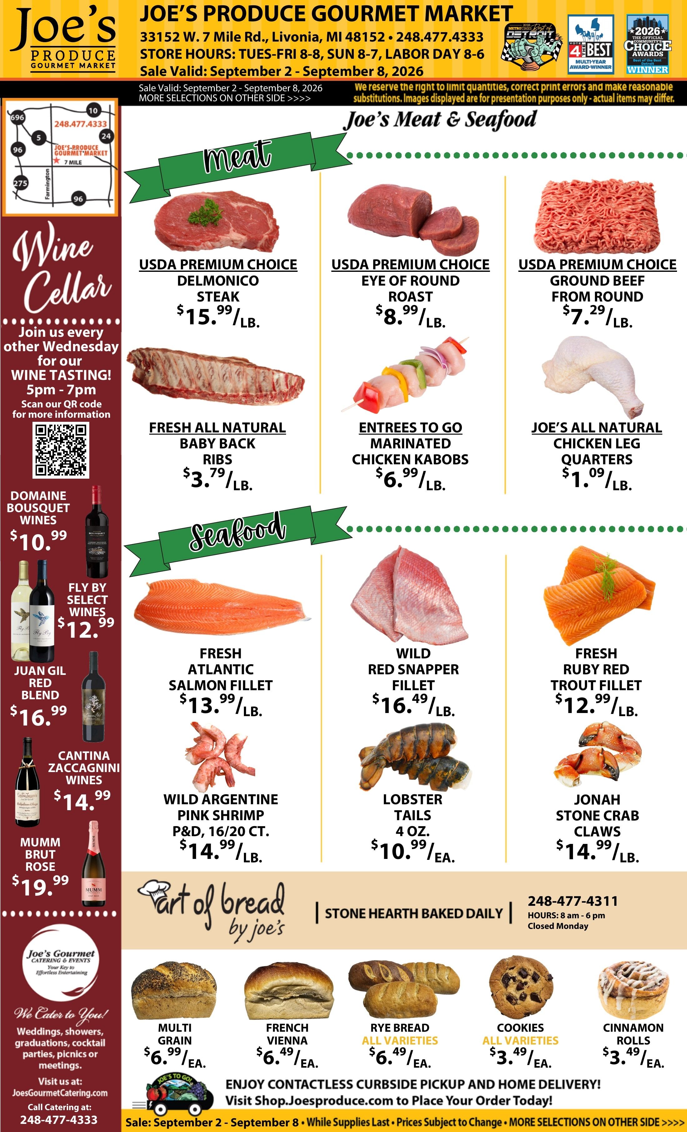 Joe's Produce Gourmet Market Weekly Ad September 2 - 8, 2026