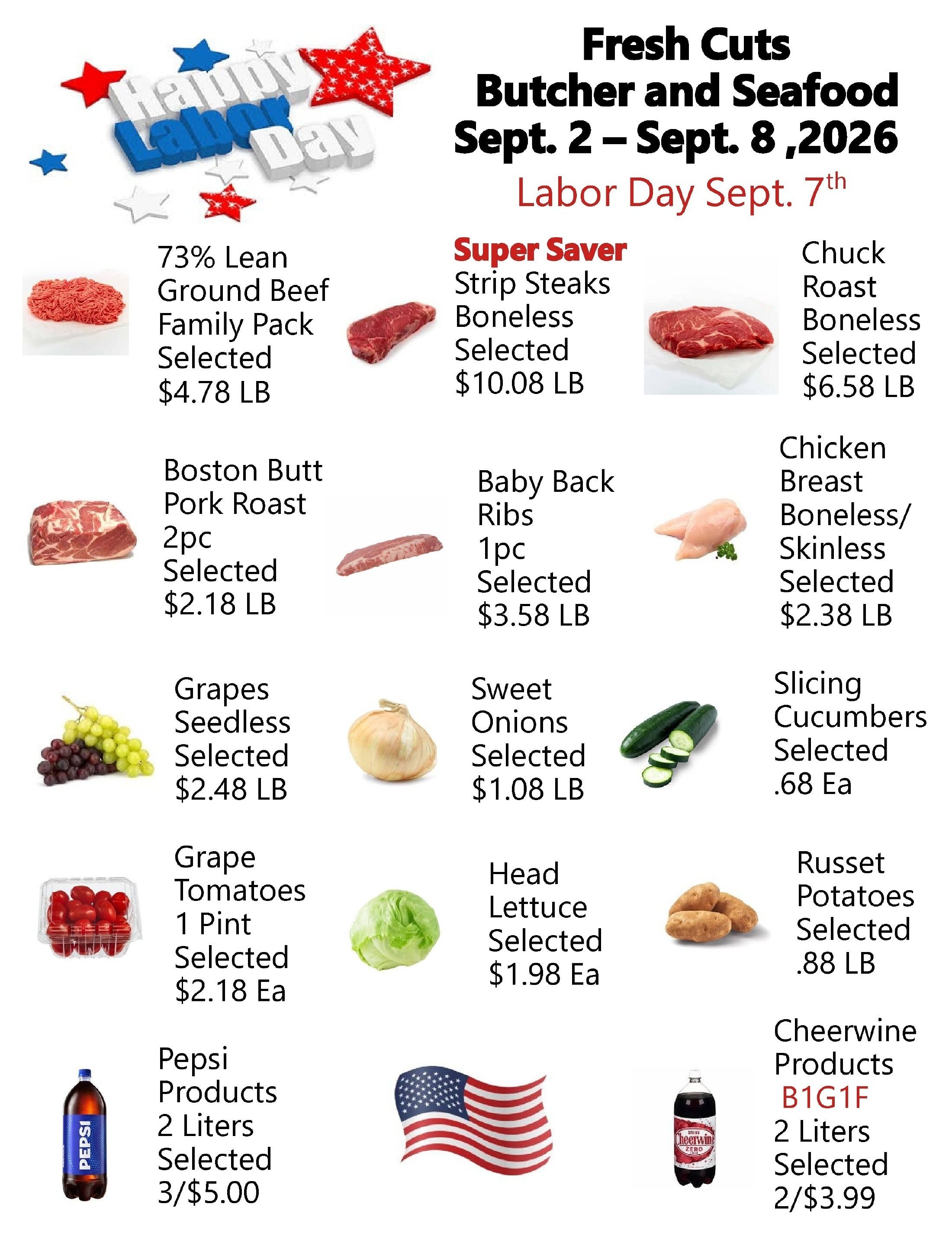 Fresh Cuts of Seagrove Weekly Ad September 2 - 8, 2026