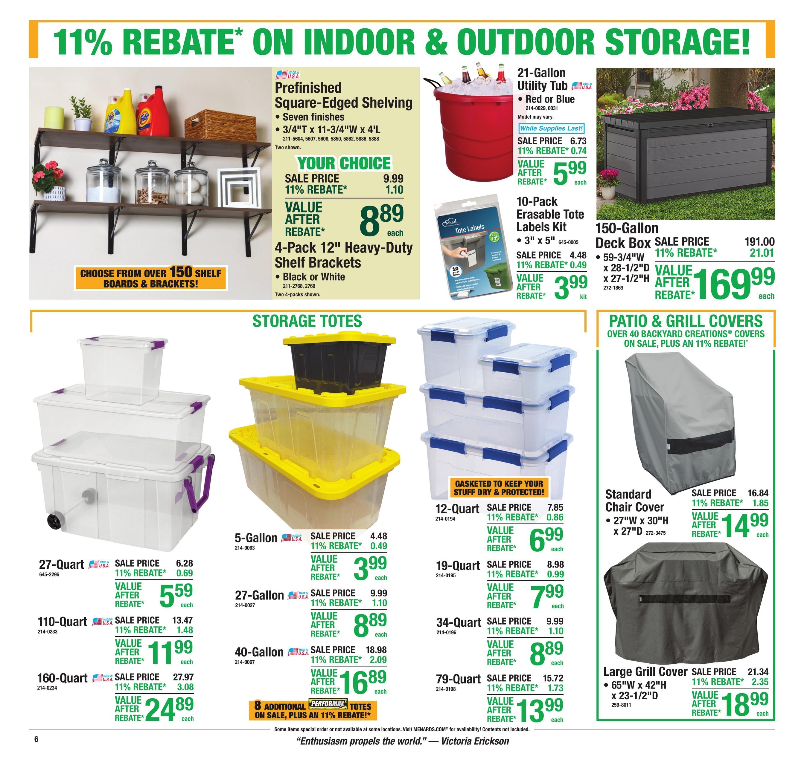 Menards (Buffalo Area, WY) 11% Rebate Sale Weekly Ad September 2 - 13, 2026
