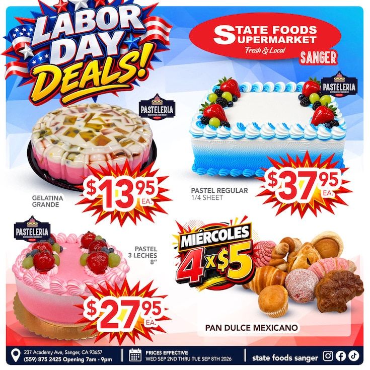 State Foods Supermarket (Sanger, CA) Weekly Ad September 2 - 8, 2026