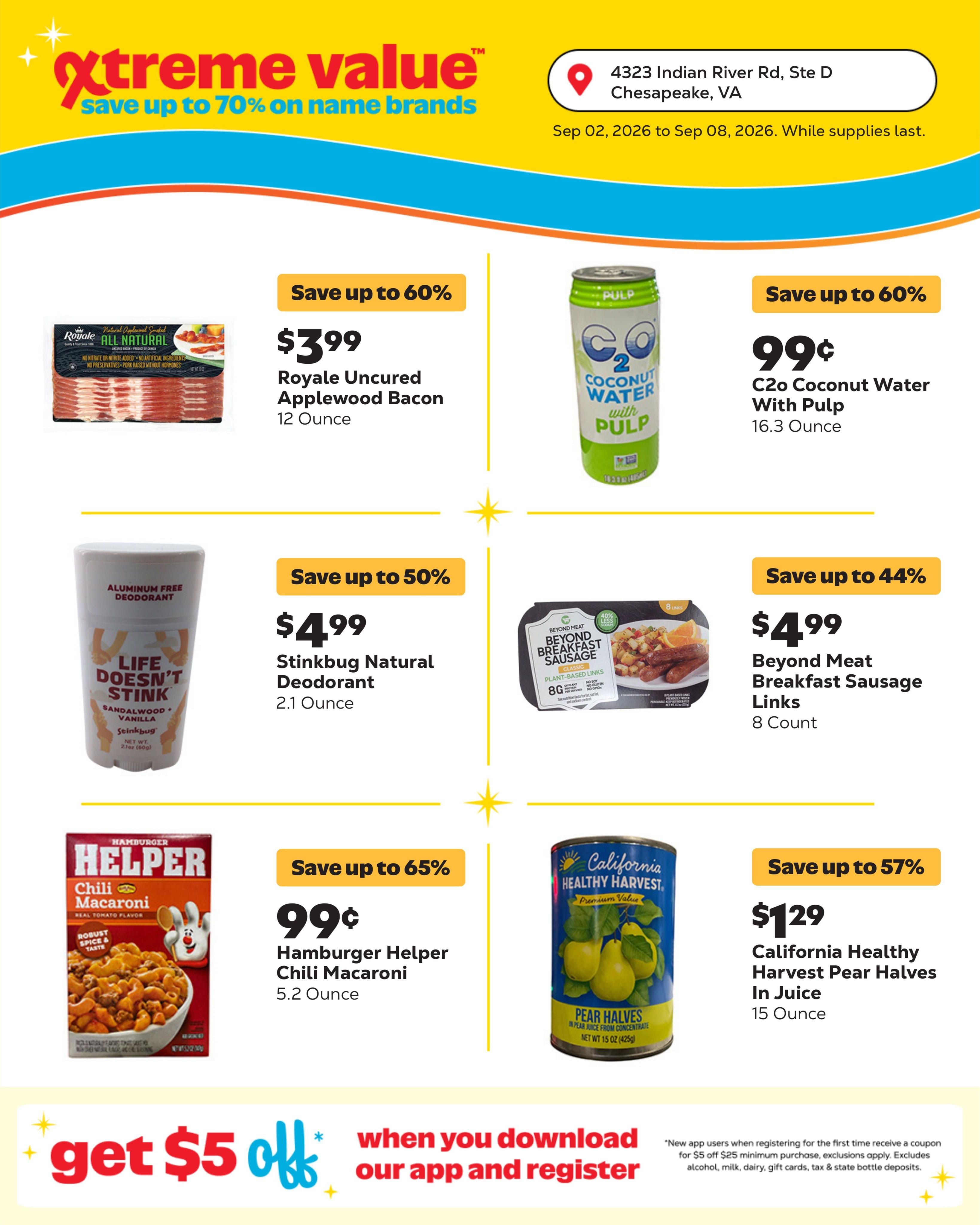 Grocery Outlet (Chesapeake-Norfolk Area, VA) Weekly Ad September 2 - 8, 2026