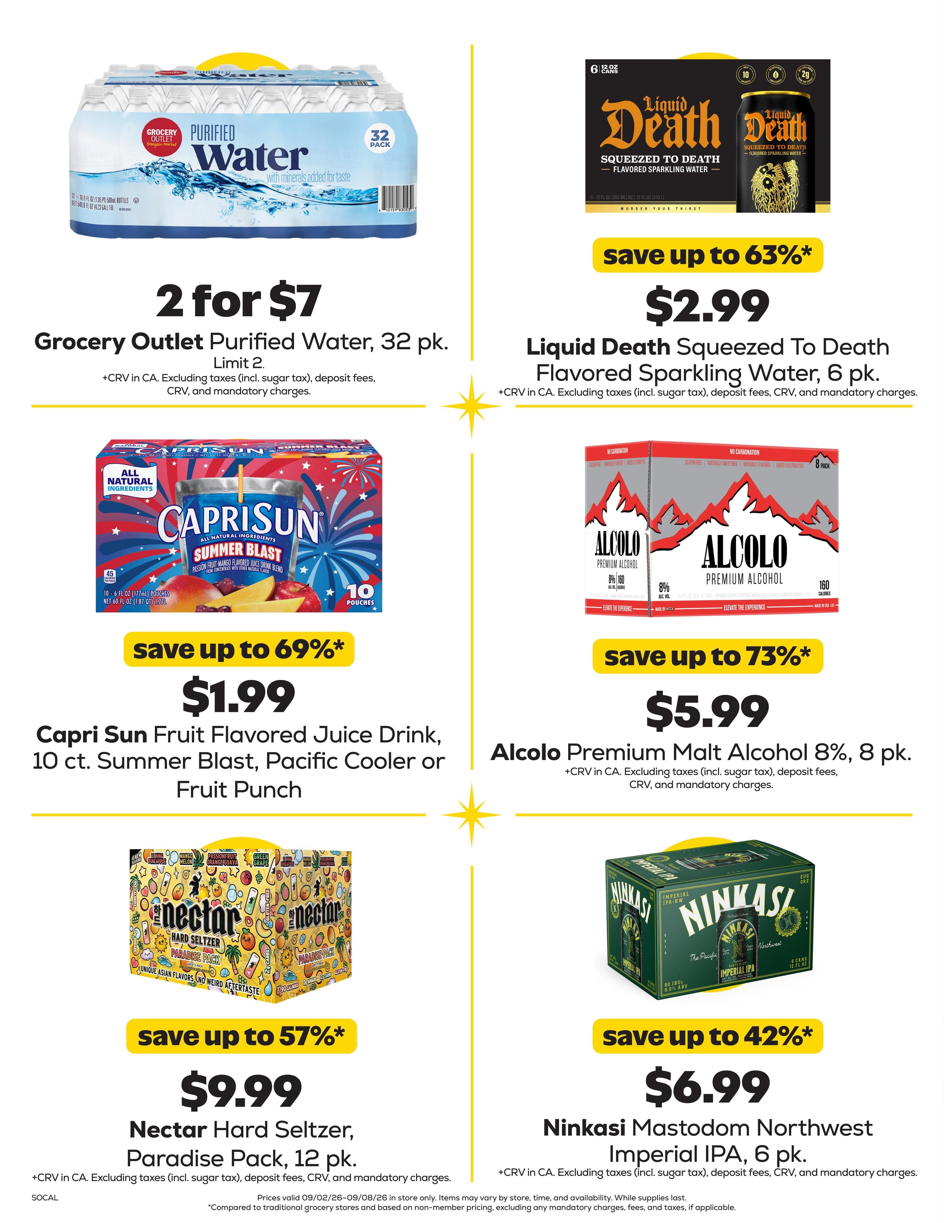 Grocery Outlet (San Diego Area, CA) Weekly Ad September 2 - 8, 2026