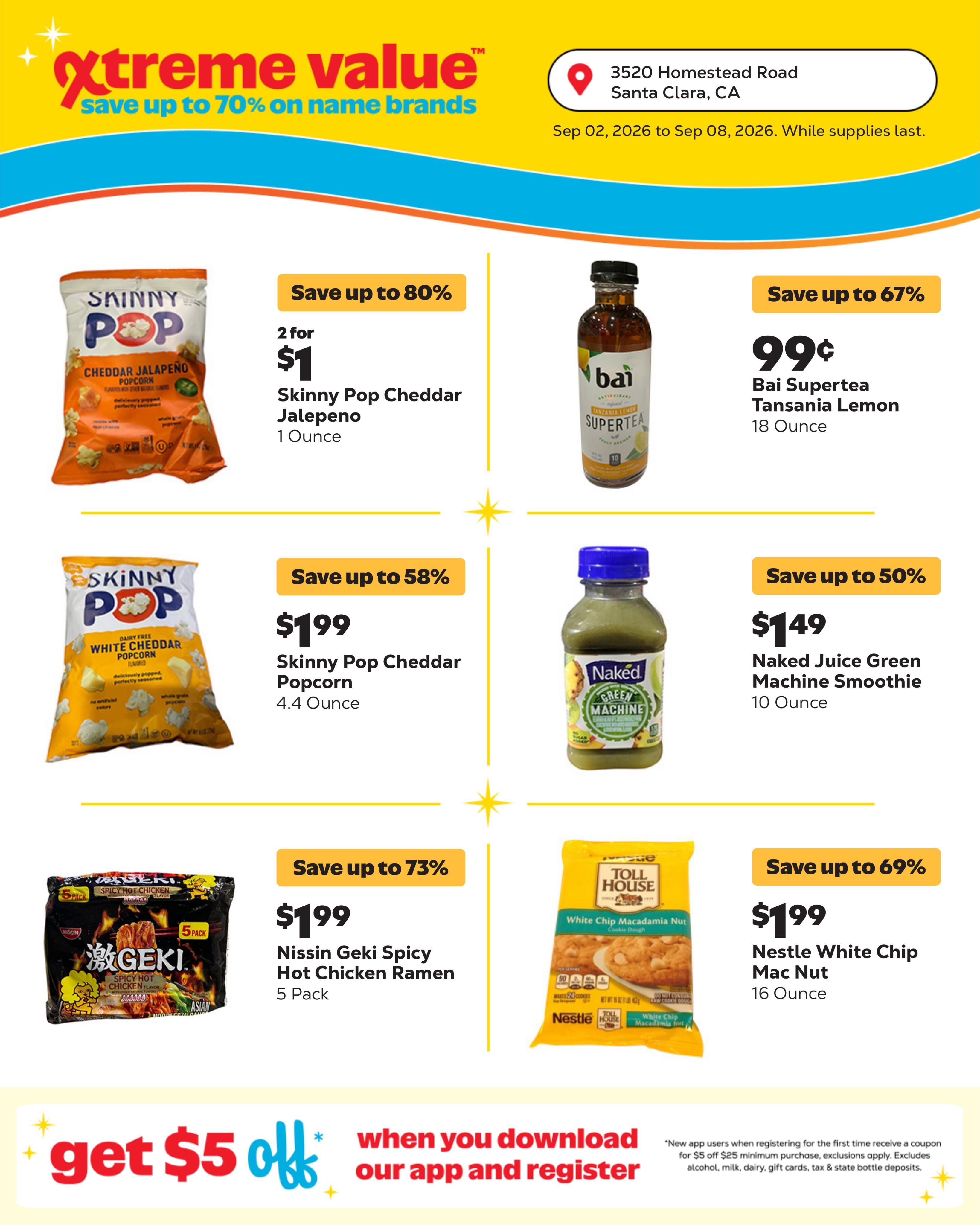 Grocery Outlet (Santa Clara Area, CA) Weekly Ad September 2 - 8, 2026