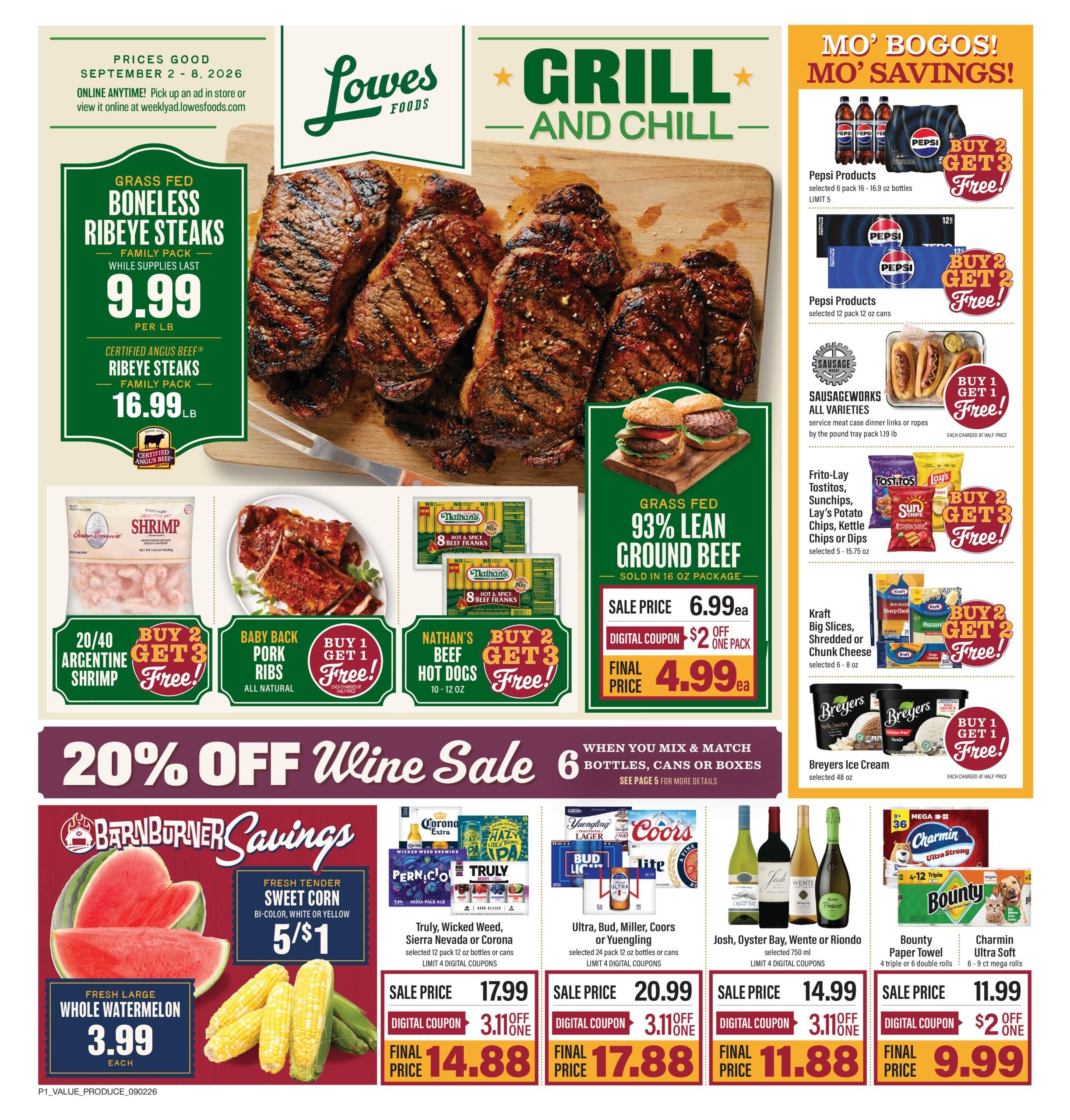 Lowes Foods (Charlotte Area, NC) Weekly Ad September 2 - 8, 2026