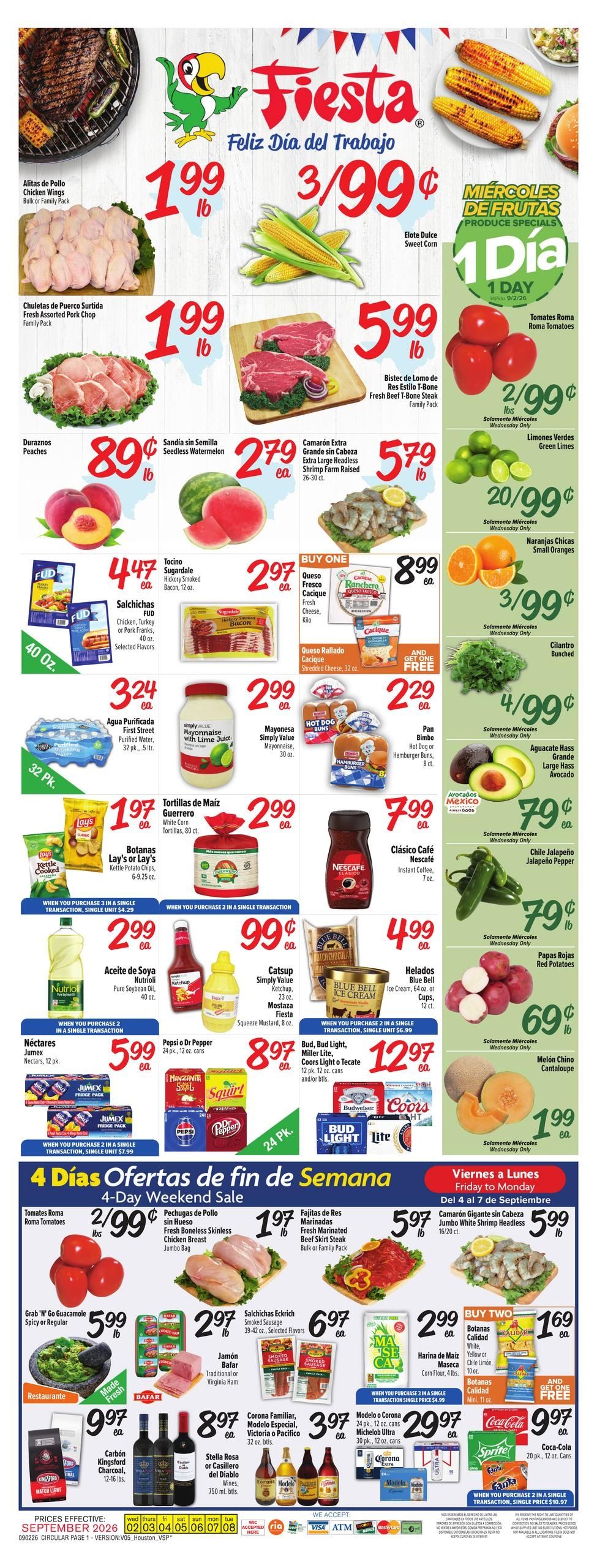 Fiesta Mart (Baytown Area, TX) Weekly Ad September 2 - 8, 2026