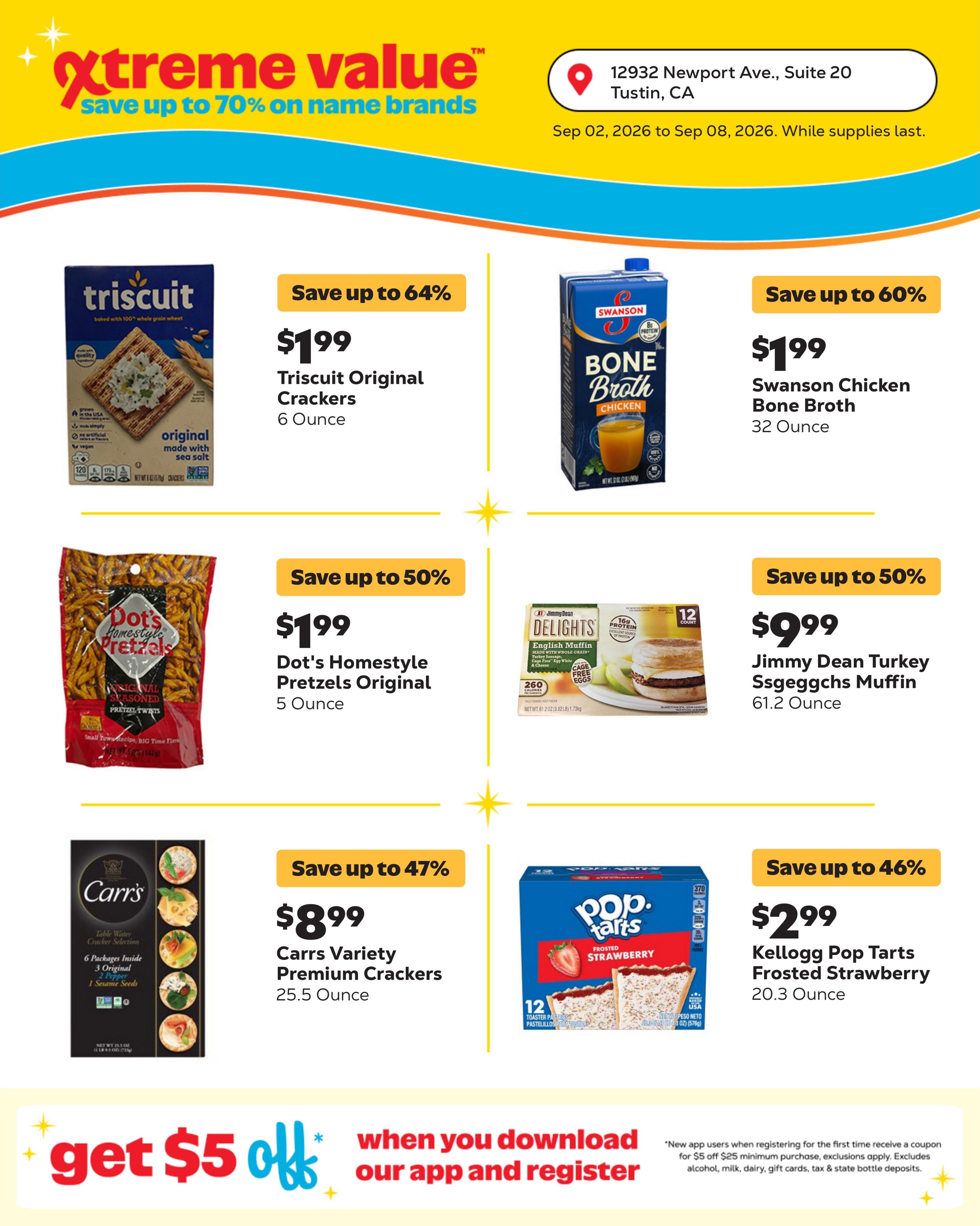 Grocery Outlet (Irvine Area, CA) Weekly Ad September 2 - 8, 2026
