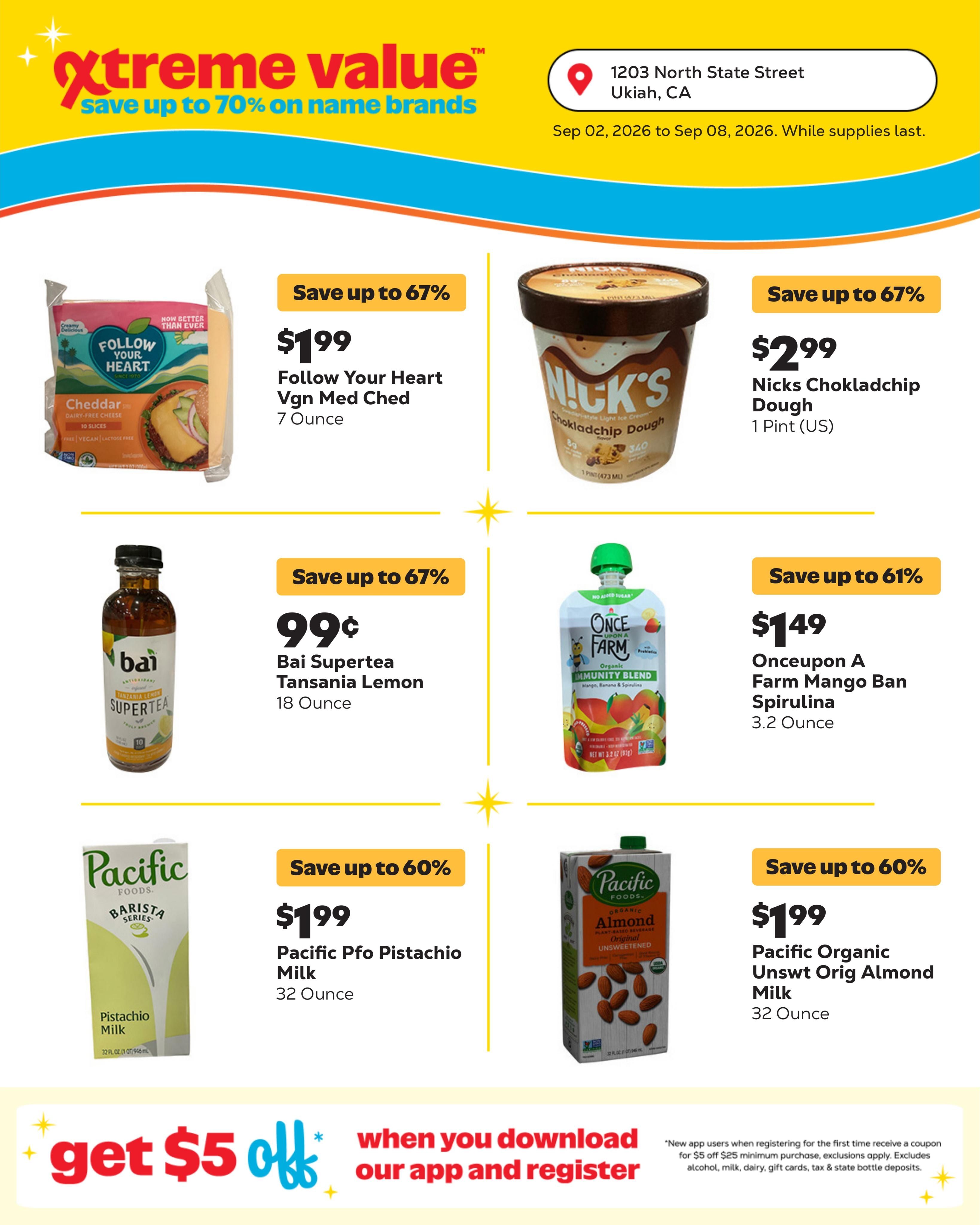 Grocery Outlet (Ukiah Area, CA) Weekly Ad September 2 - 8, 2026