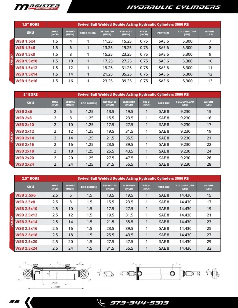 Magister Hydraulics Hydraulic Cylinders Catalog Weekly Ad January 1 - December 31, 2026