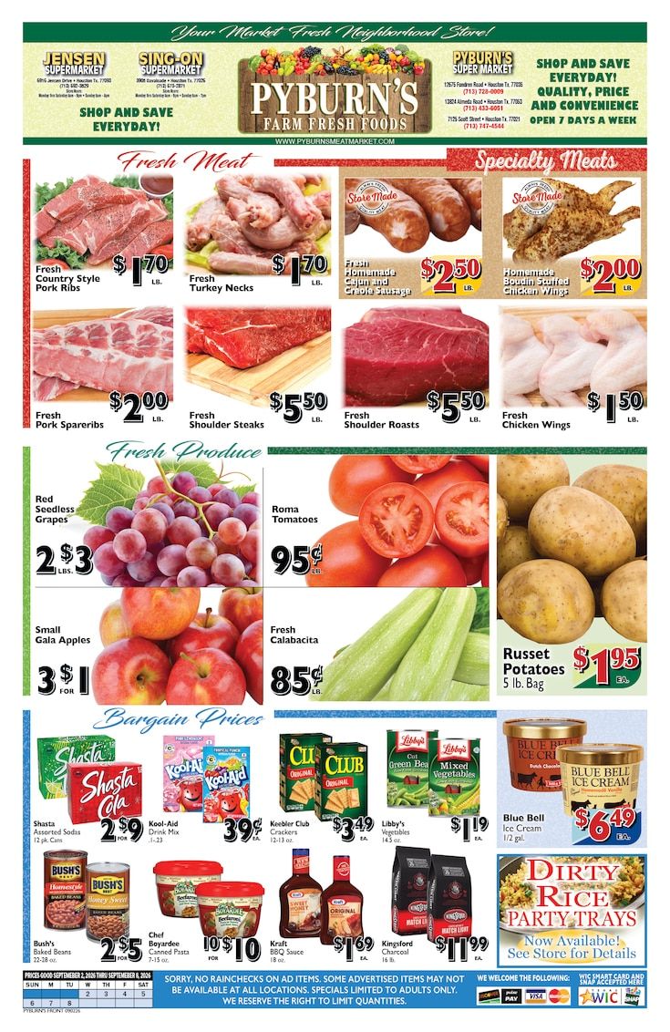 Pyburn's Farm Fresh Foods Weekly Ad September 2 - 8, 2026
