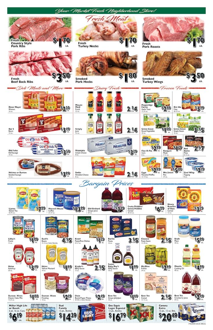 Pyburn's Farm Fresh Foods Weekly Ad September 2 - 8, 2026