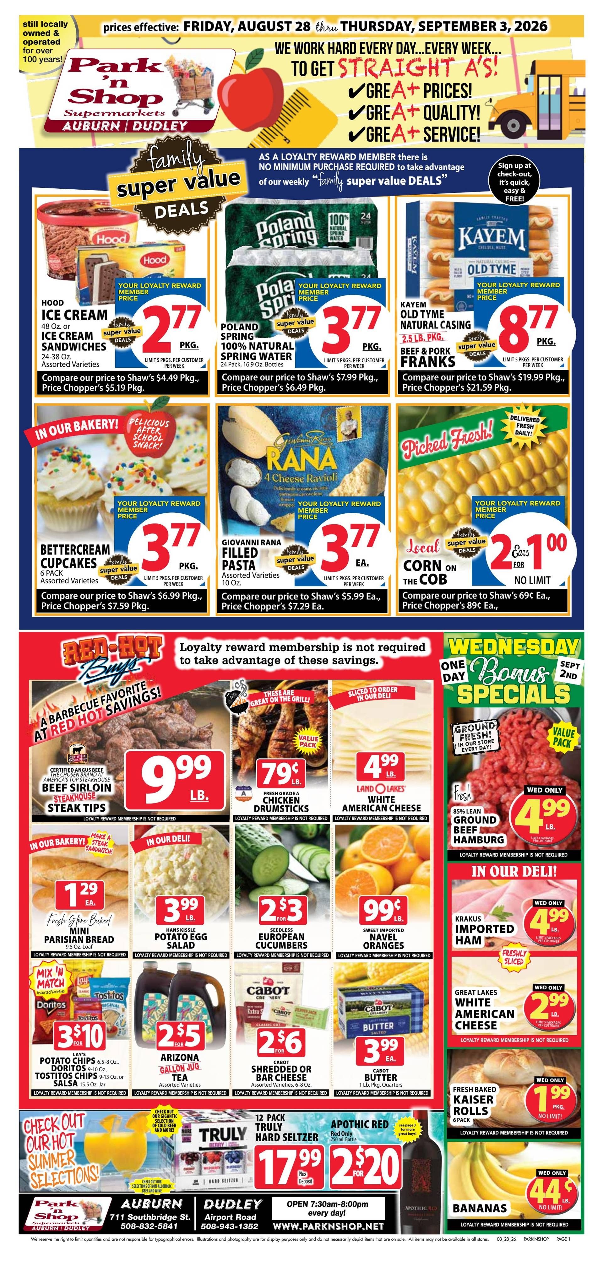 Park 'n Shop Weekly Ad August 28 - September 3, 2026