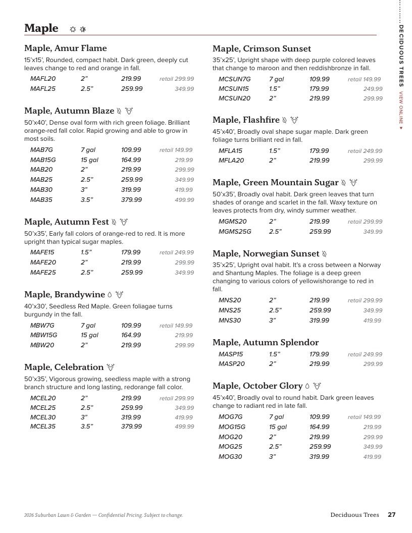 Suburban Lawn & Garden Green Industry Catalog Weekly Ad January 1 - December 31, 2026