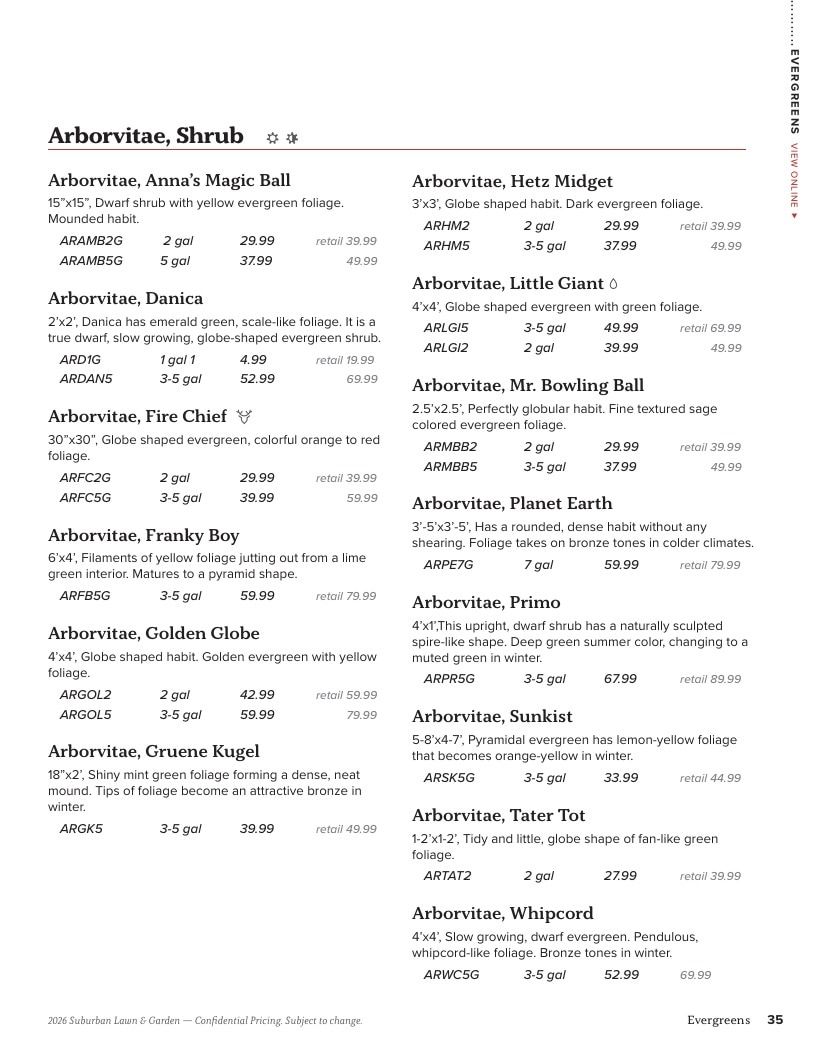 Suburban Lawn & Garden Green Industry Catalog Weekly Ad January 1 - December 31, 2026