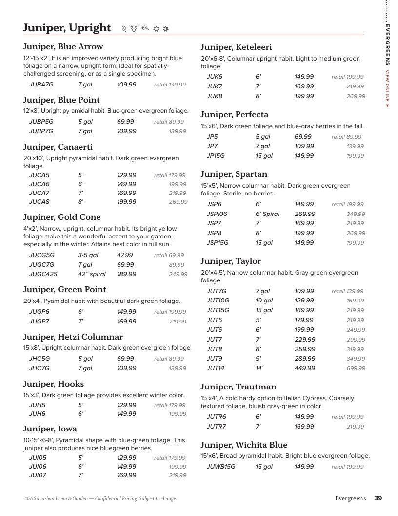 Suburban Lawn & Garden Green Industry Catalog Weekly Ad January 1 - December 31, 2026