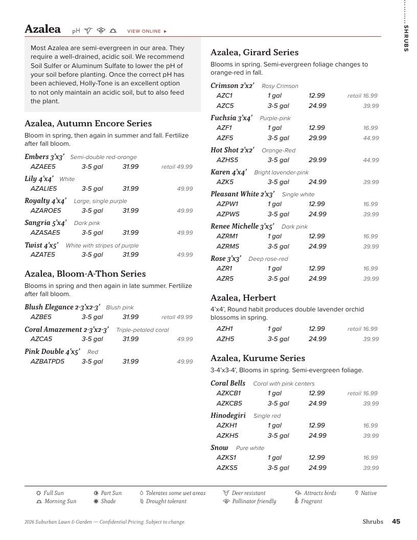 Suburban Lawn & Garden Green Industry Catalog Weekly Ad January 1 - December 31, 2026