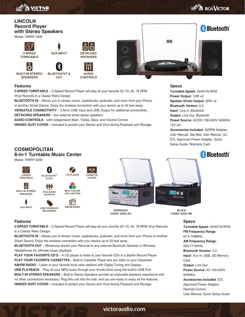 Victor Audio Audio Products Catalog Weekly Ad January 1 - December 31, 2026