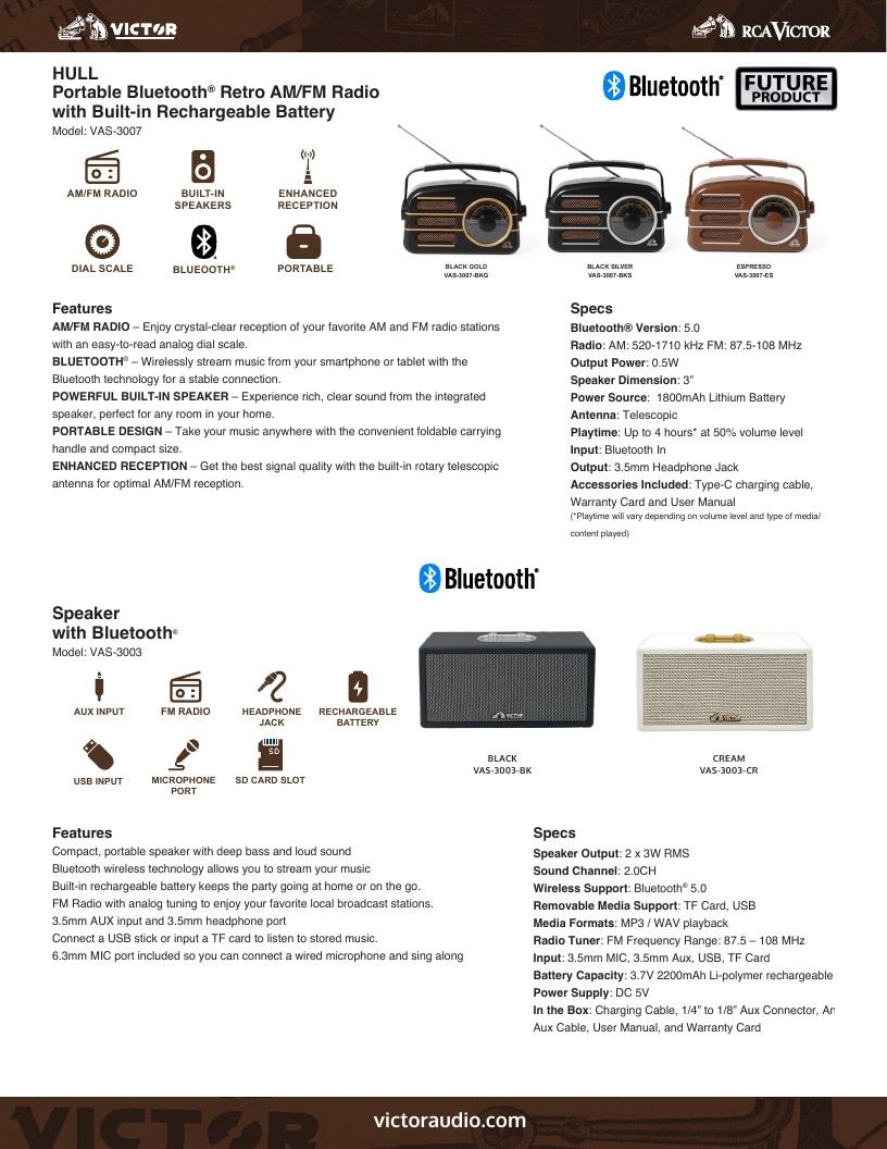 Victor Audio Audio Products Catalog Weekly Ad January 1 - December 31, 2026