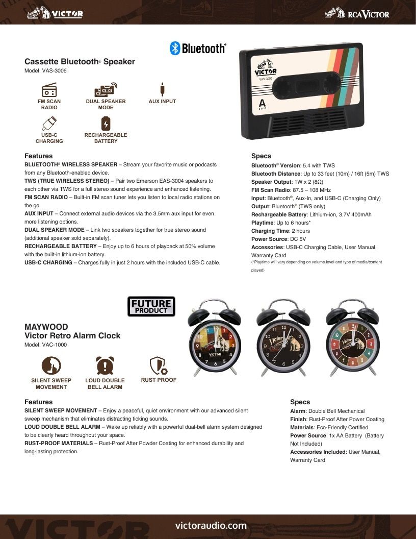 Victor Audio Audio Products Catalog Weekly Ad January 1 - December 31, 2026