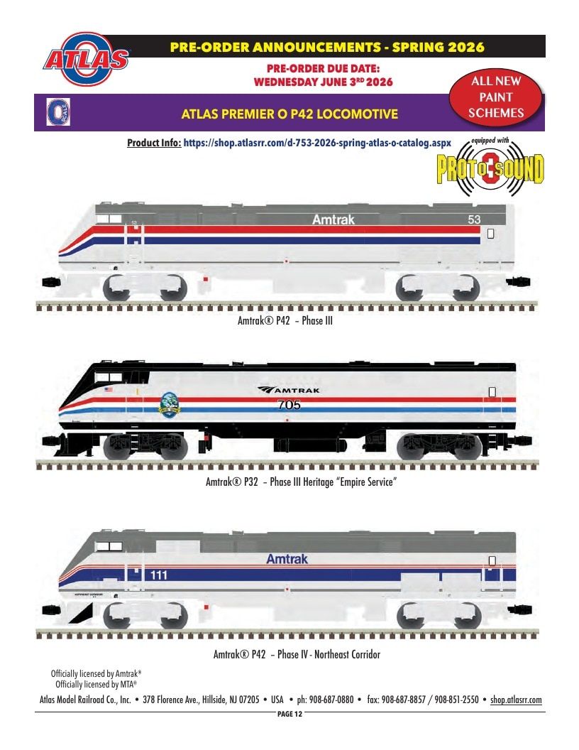 Atlas Model Railroad Model Railroad Catalog Weekly Ad January 1 - December 31, 2026