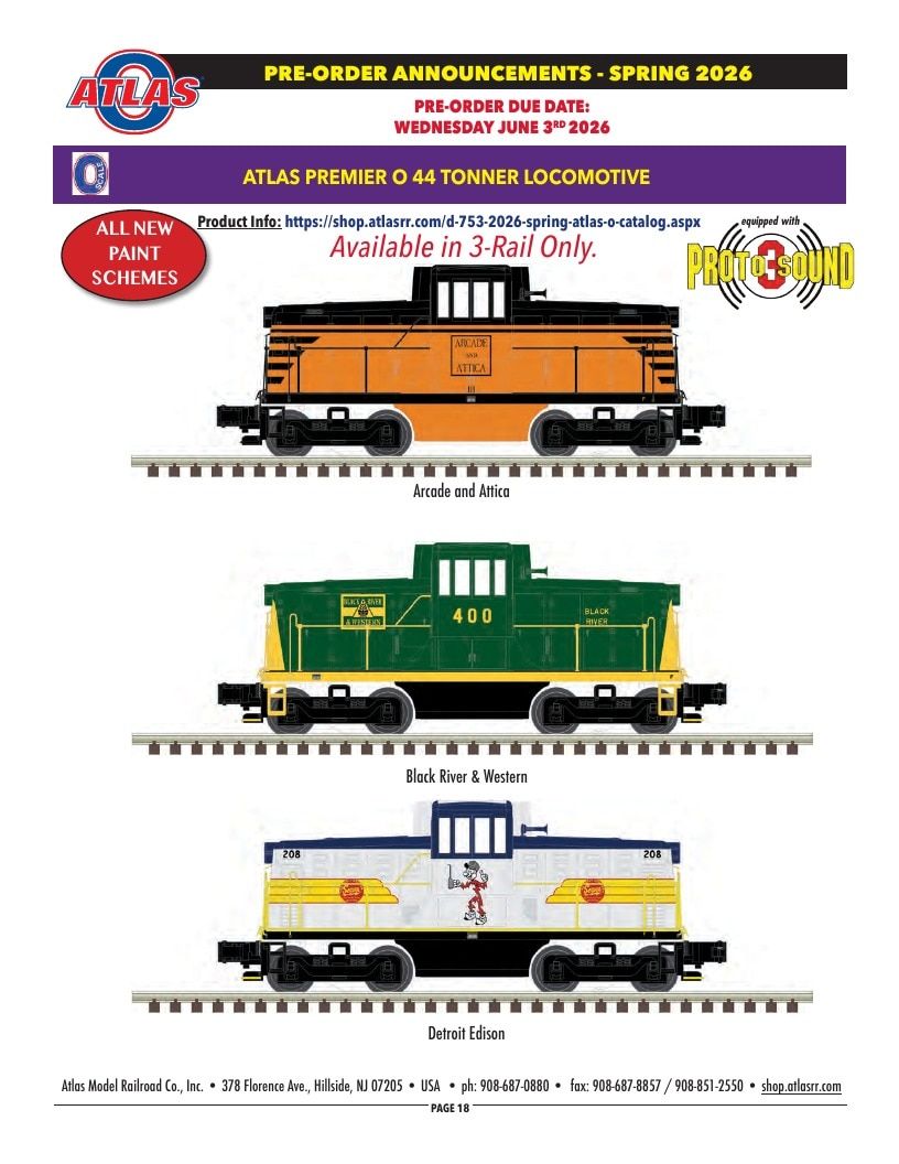 Atlas Model Railroad Model Railroad Catalog Weekly Ad January 1 - December 31, 2026