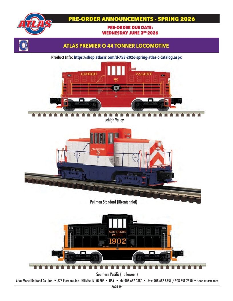 Atlas Model Railroad Model Railroad Catalog Weekly Ad January 1 - December 31, 2026