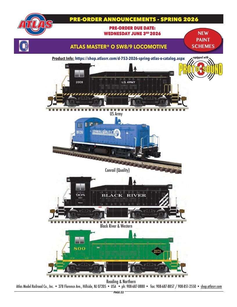 Atlas Model Railroad Model Railroad Catalog Weekly Ad January 1 - December 31, 2026