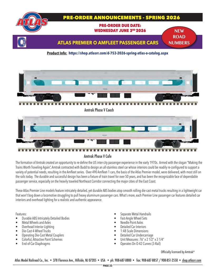Atlas Model Railroad Model Railroad Catalog Weekly Ad January 1 - December 31, 2026