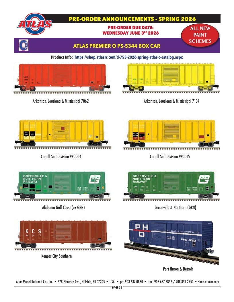 Atlas Model Railroad Model Railroad Catalog Weekly Ad January 1 - December 31, 2026