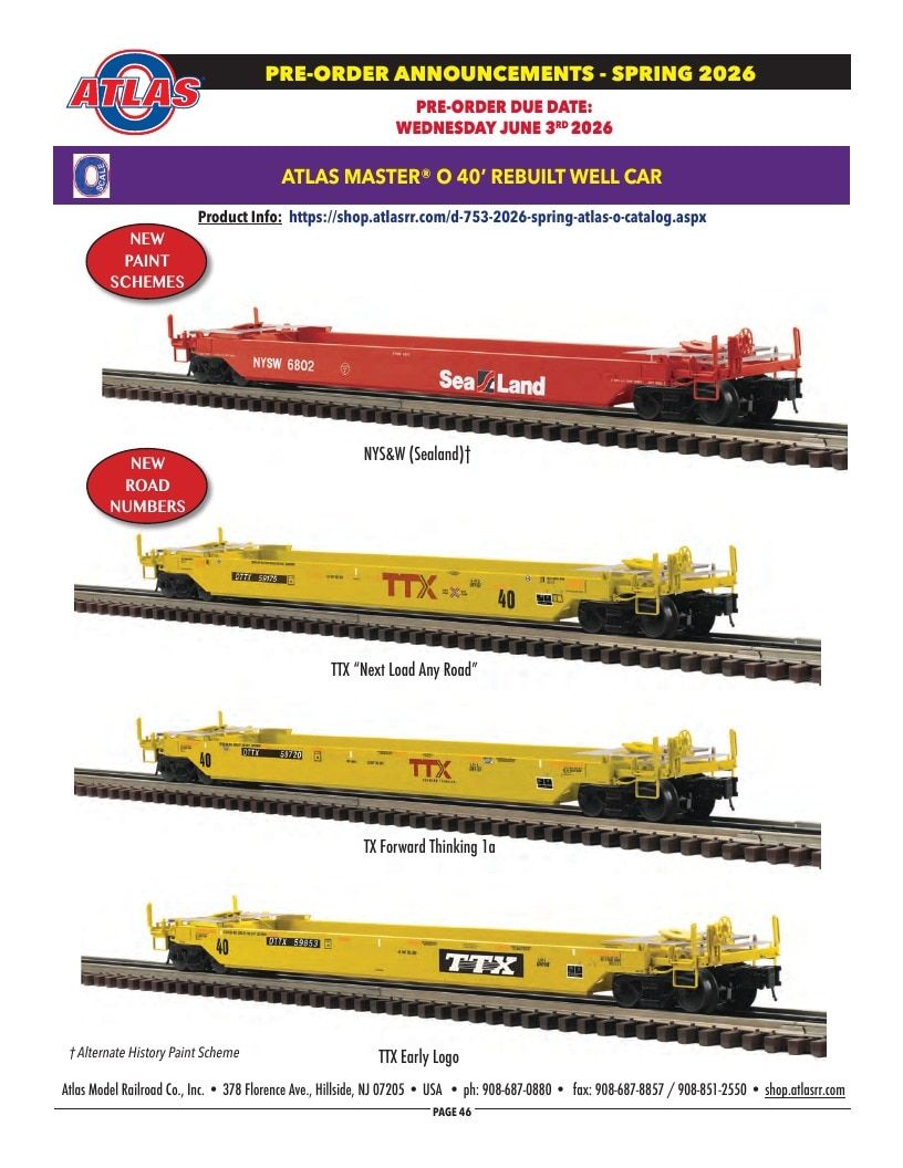 Atlas Model Railroad Model Railroad Catalog Weekly Ad January 1 - December 31, 2026