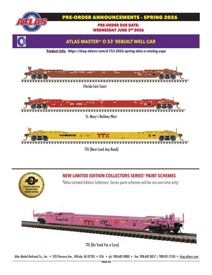 Atlas Model Railroad Model Railroad Catalog Weekly Ad January 1 - December 31, 2026