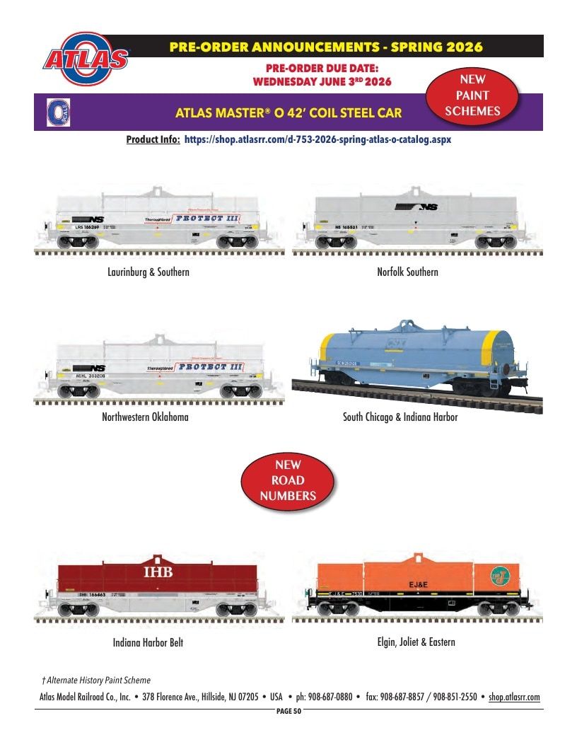 Atlas Model Railroad Model Railroad Catalog Weekly Ad January 1 - December 31, 2026