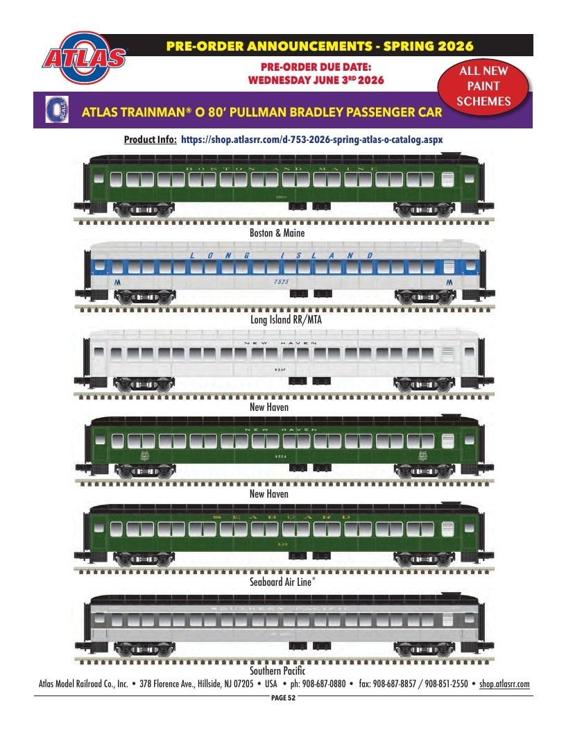 Atlas Model Railroad Model Railroad Catalog Weekly Ad January 1 - December 31, 2026